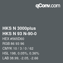 Color code: HKS N 3000plus - HKS N 93 N-90-0 | qconv.com