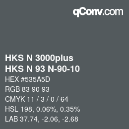 Color code: HKS N 3000plus - HKS N 93 N-90-10 | qconv.com