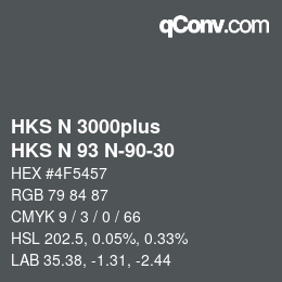 Farbcode: HKS N 3000plus - HKS N 93 N-90-30 | qconv.com