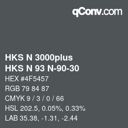 Color code: HKS N 3000plus - HKS N 93 N-90-30 | qconv.com