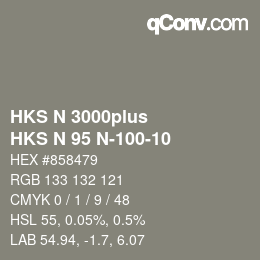 カラーコード: HKS N 3000plus - HKS N 95 N-100-10 | qconv.com