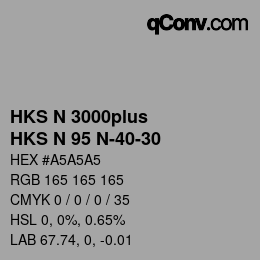 Color code: HKS N 3000plus - HKS N 95 N-40-30 | qconv.com