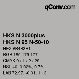 カラーコード: HKS N 3000plus - HKS N 95 N-50-10 | qconv.com