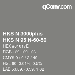 Farbcode: HKS N 3000plus - HKS N 95 N-60-50 | qconv.com