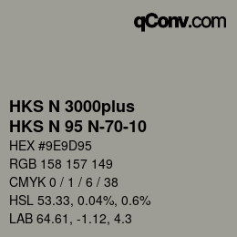 Color code: HKS N 3000plus - HKS N 95 N-70-10 | qconv.com