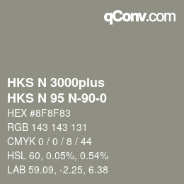 Farbcode: HKS N 3000plus - HKS N 95 N-90-0 | qconv.com