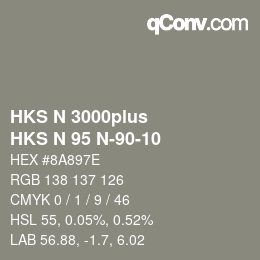 Farbcode: HKS N 3000plus - HKS N 95 N-90-10 | qconv.com