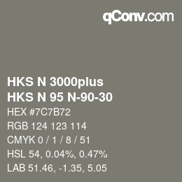 カラーコード: HKS N 3000plus - HKS N 95 N-90-30 | qconv.com