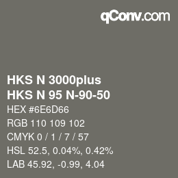 Code couleur: HKS N 3000plus - HKS N 95 N-90-50 | qconv.com