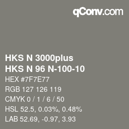 Farbcode: HKS N 3000plus - HKS N 96 N-100-10 | qconv.com