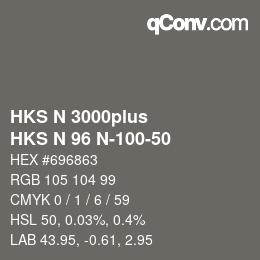 Color code: HKS N 3000plus - HKS N 96 N-100-50 | qconv.com