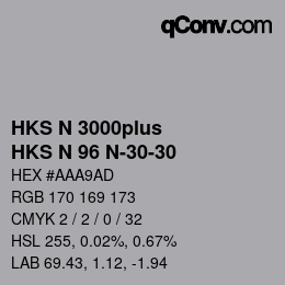 Farbcode: HKS N 3000plus - HKS N 96 N-30-30 | qconv.com