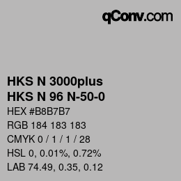 Farbcode: HKS N 3000plus - HKS N 96 N-50-0 | qconv.com