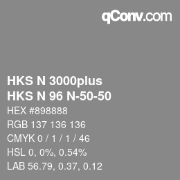カラーコード: HKS N 3000plus - HKS N 96 N-50-50 | qconv.com