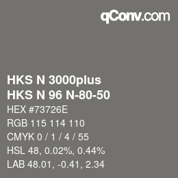 Color code: HKS N 3000plus - HKS N 96 N-80-50 | qconv.com