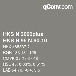 Color code: HKS N 3000plus - HKS N 96 N-90-10 | qconv.com