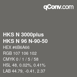 Color code: HKS N 3000plus - HKS N 96 N-90-50 | qconv.com