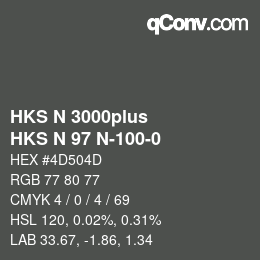 カラーコード: HKS N 3000plus - HKS N 97 N-100-0 | qconv.com