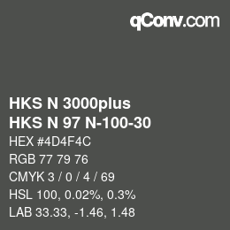 Farbcode: HKS N 3000plus - HKS N 97 N-100-30 | qconv.com