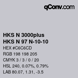 Color code: HKS N 3000plus - HKS N 97 N-10-10 | qconv.com