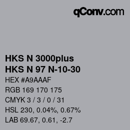 Color code: HKS N 3000plus - HKS N 97 N-10-30 | qconv.com