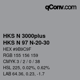 Código de color: HKS N 3000plus - HKS N 97 N-20-30 | qconv.com
