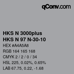 カラーコード: HKS N 3000plus - HKS N 97 N-30-10 | qconv.com