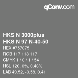 Color code: HKS N 3000plus - HKS N 97 N-40-50 | qconv.com
