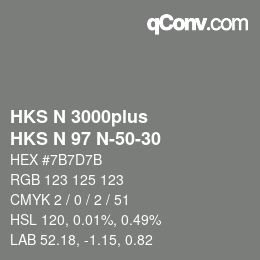 カラーコード: HKS N 3000plus - HKS N 97 N-50-30 | qconv.com
