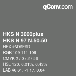 Farbcode: HKS N 3000plus - HKS N 97 N-50-50 | qconv.com