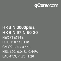 カラーコード: HKS N 3000plus - HKS N 97 N-60-30 | qconv.com