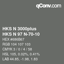 Code couleur: HKS N 3000plus - HKS N 97 N-70-10 | qconv.com