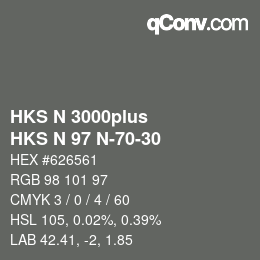 カラーコード: HKS N 3000plus - HKS N 97 N-70-30 | qconv.com