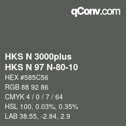 カラーコード: HKS N 3000plus - HKS N 97 N-80-10 | qconv.com