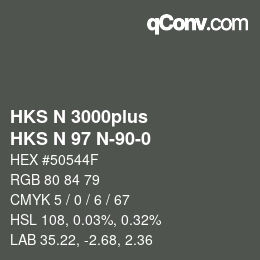 Color code: HKS N 3000plus - HKS N 97 N-90-0 | qconv.com