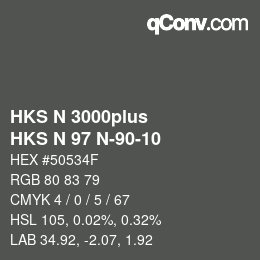 Color code: HKS N 3000plus - HKS N 97 N-90-10 | qconv.com