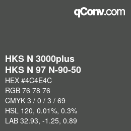 カラーコード: HKS N 3000plus - HKS N 97 N-90-50 | qconv.com