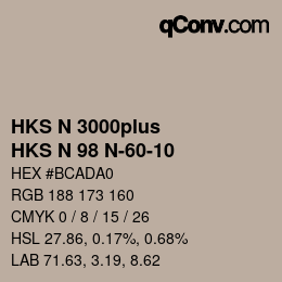 Farbcode: HKS N 3000plus - HKS N 98 N-60-10 | qconv.com