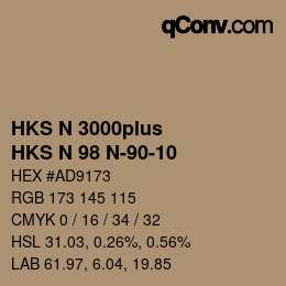 Farbcode: HKS N 3000plus - HKS N 98 N-90-10 | qconv.com