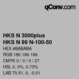 Código de color: HKS N 3000plus - HKS N 99 N-100-50 | qconv.com