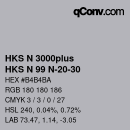 Farbcode: HKS N 3000plus - HKS N 99 N-20-30 | qconv.com