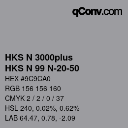 Farbcode: HKS N 3000plus - HKS N 99 N-20-50 | qconv.com