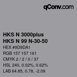 Code couleur: HKS N 3000plus - HKS N 99 N-30-50 | qconv.com