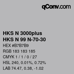カラーコード: HKS N 3000plus - HKS N 99 N-70-30 | qconv.com