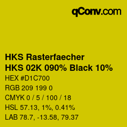 Código de color: HKS Rasterfaecher - HKS 02K 090% Black 10% | qconv.com