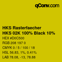 Code couleur: HKS Rasterfaecher - HKS 02K 100% Black 10% | qconv.com