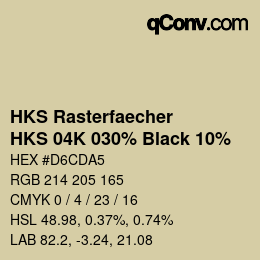 Code couleur: HKS Rasterfaecher - HKS 04K 030% Black 10% | qconv.com