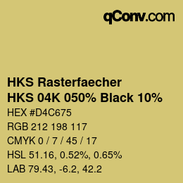 Farbcode: HKS Rasterfaecher - HKS 04K 050% Black 10% | qconv.com