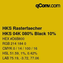 Color code: HKS Rasterfaecher - HKS 04K 080% Black 10% | qconv.com