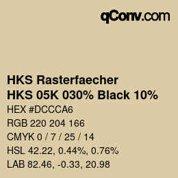 Código de color: HKS Rasterfaecher - HKS 05K 030% Black 10% | qconv.com